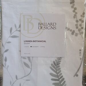 Ballard Designs Linnea Botanical Standard Pillow Sing Sham 20 x 26 NEW Twin Full